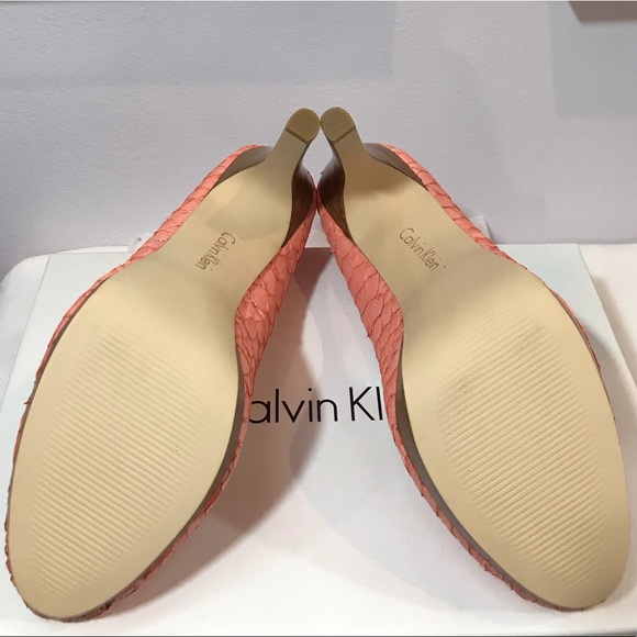 Calvin Klein- KENDALL Fish Skin Heels - Picture 7 of 7
